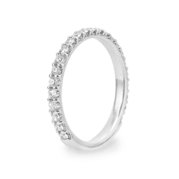 3/4 Way Diamond Wedding Band (0.30TW) In White Gold 14K