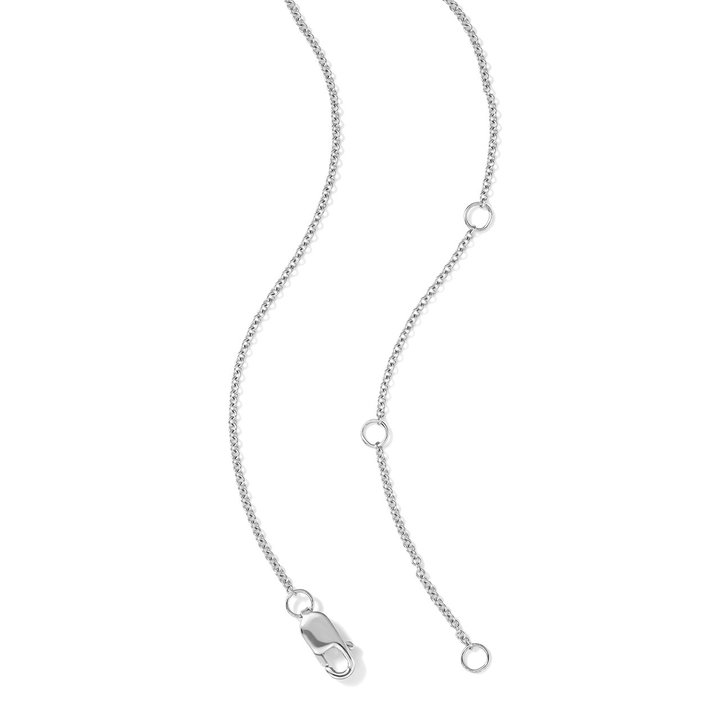 Pave Diamond Cross Pendant Necklace In White Gold 14K