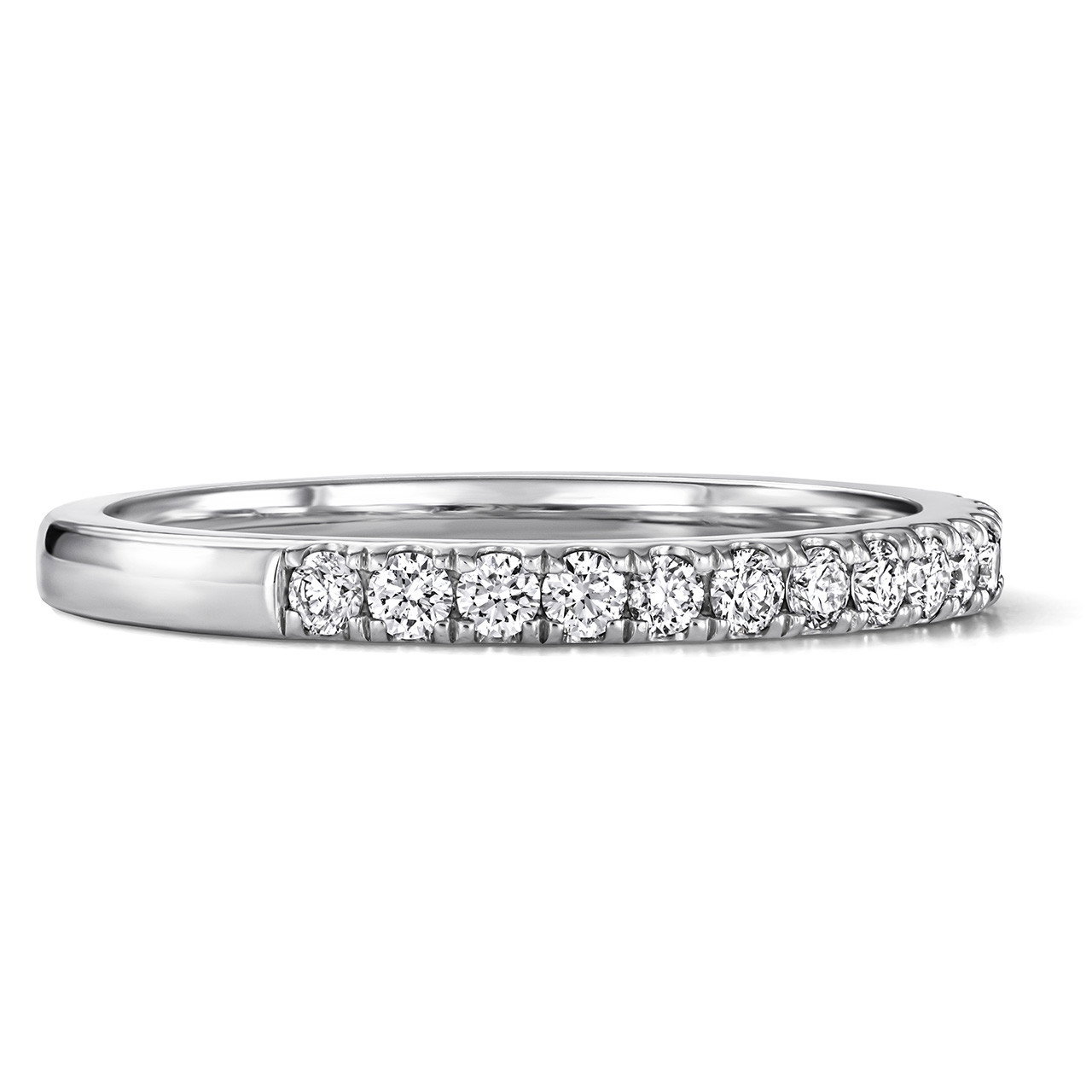 Diamond Halfway Wedding Band by Adorette In White Gold 14K 1