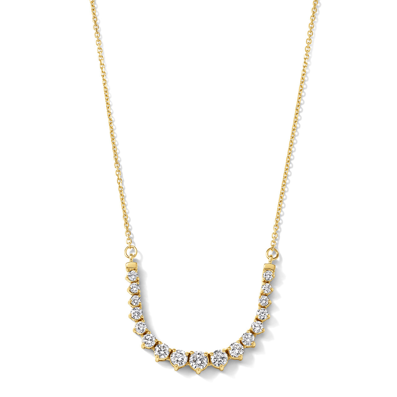 Graduated Round Diamond Necklace