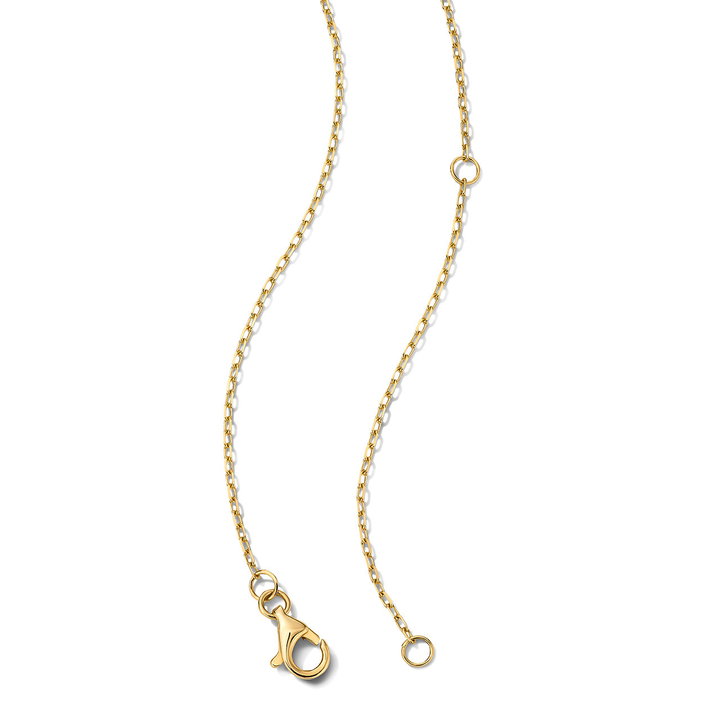 Small Diamond Cross Necklace In Yellow Gold 14K