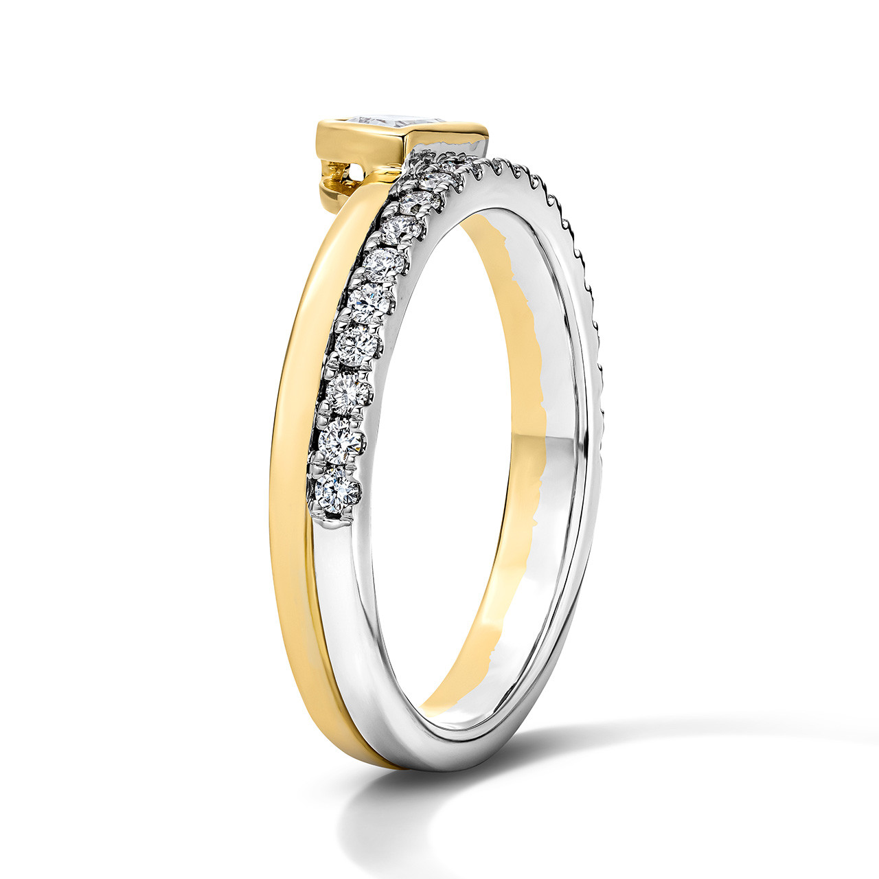 Half Bezel Diamond Pave Band