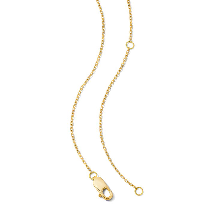 Scattered Diamond Heart Pendant Necklace In Solid 14K Yellow Gold