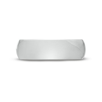 Lightweight Low Dome Comfort Fit 7mm Wedding Band In White Gold 14K