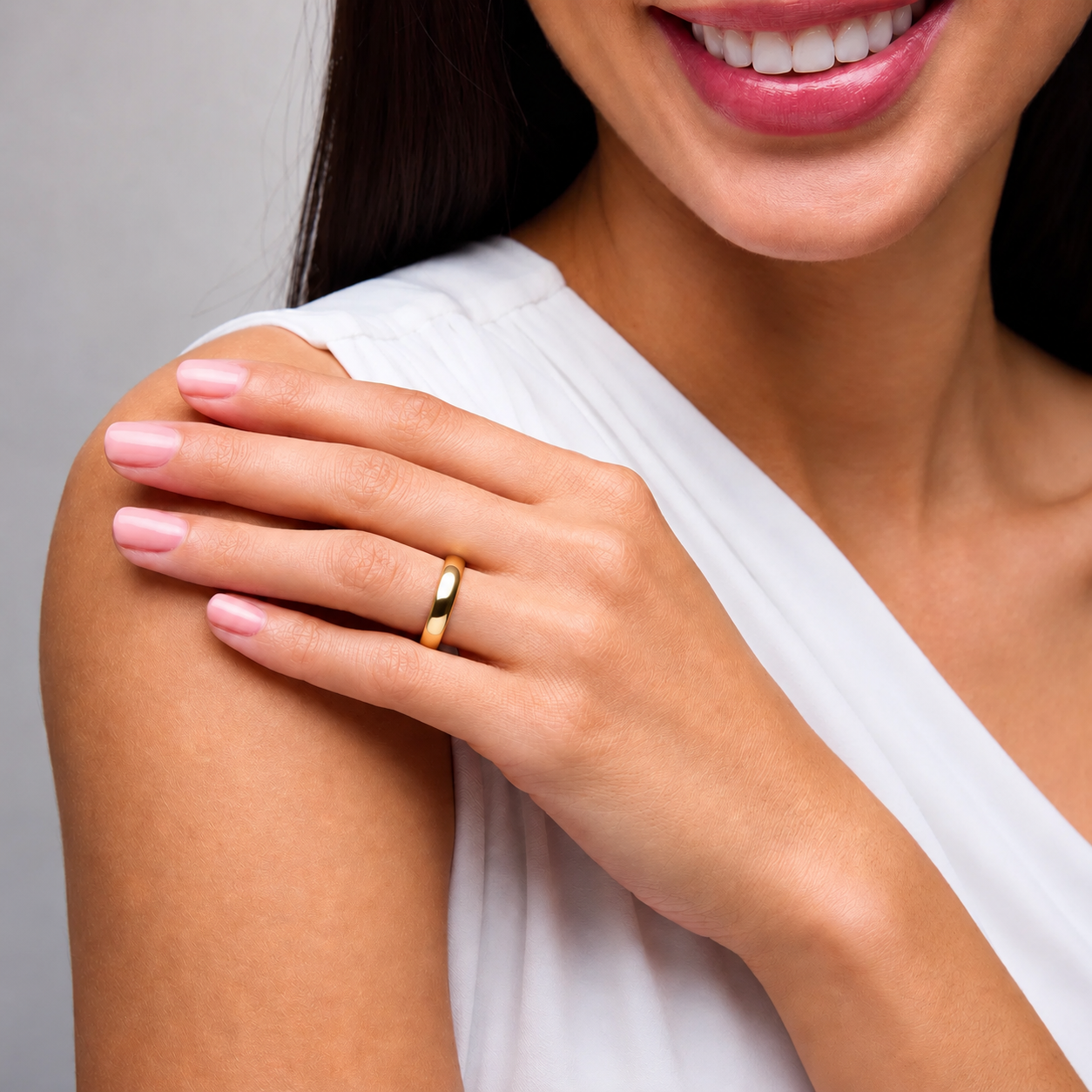 Lightweight Low Dome Comfort Fit 3mm Wedding Band 1