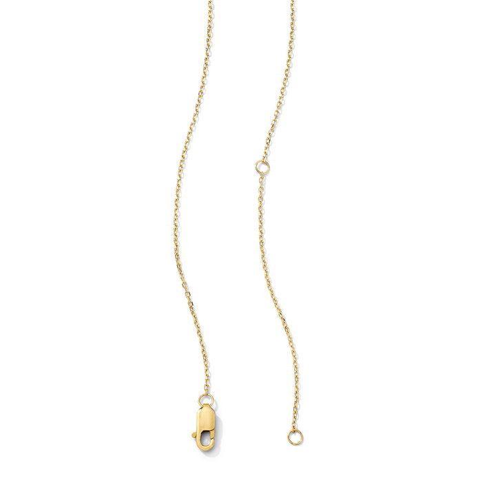 Heart Shaped Diamond Bezel Necklace In Solid 14K Yellow Gold