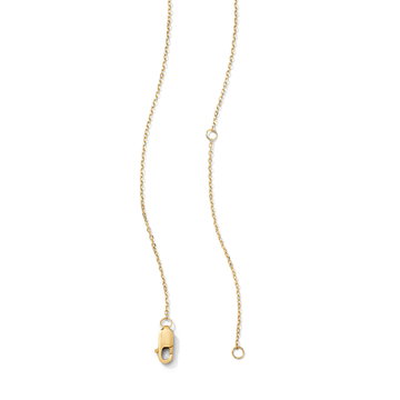 Pear Shaped Green Emerald Lariat Necklace In Solid 14K Yellow Gold