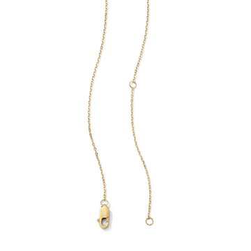 Solid Gold & Diamond Bar Pendant Necklace In Solid 14K White / Yellow Gold