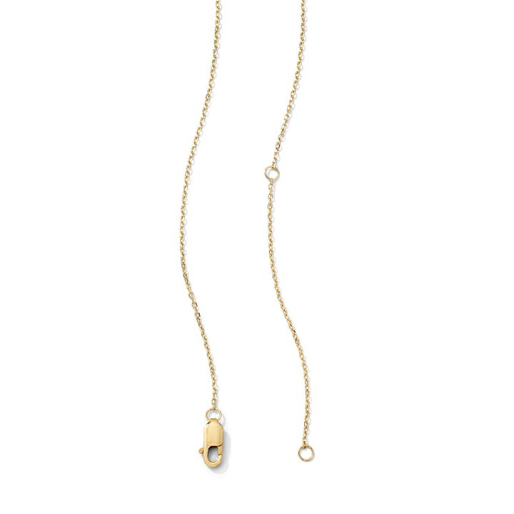 Solid Gold & Diamond Bar Pendant Necklace In Solid 14K White / Yellow Gold