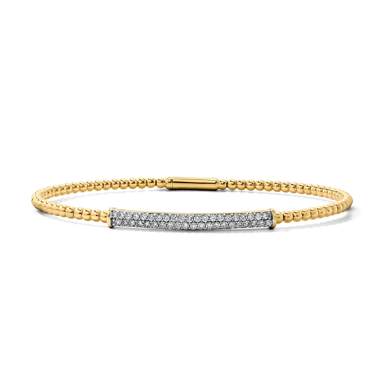 Diamond Bar Beaded Flexible Bracelet 0