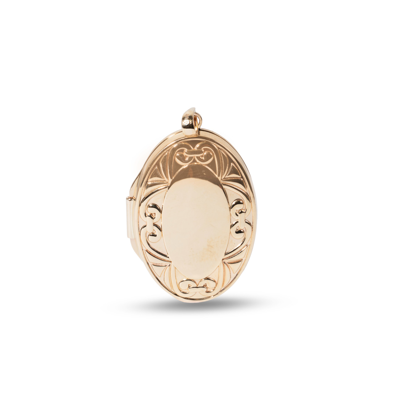 Vintage-Inspired Gold Oval Locket 0