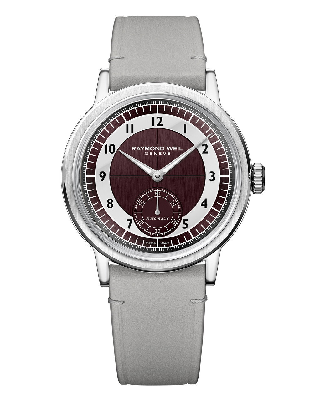Raymond Weil Millesime 39 Red Dial Watch | Stainless Steel