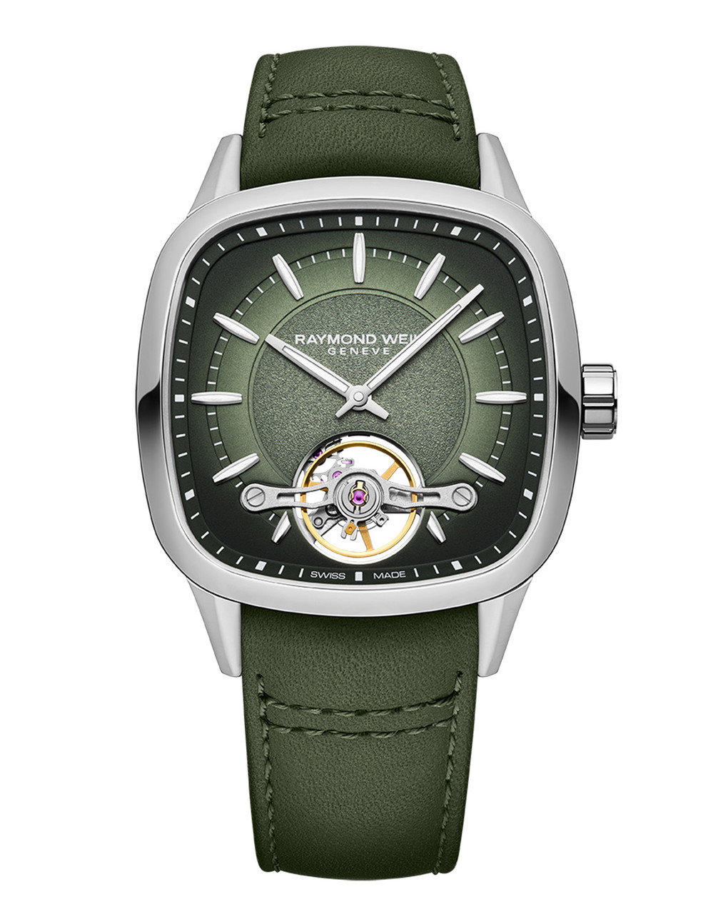 Raymond Weil Freelancer 40 Green Dial Watch | Stainless Steel 0