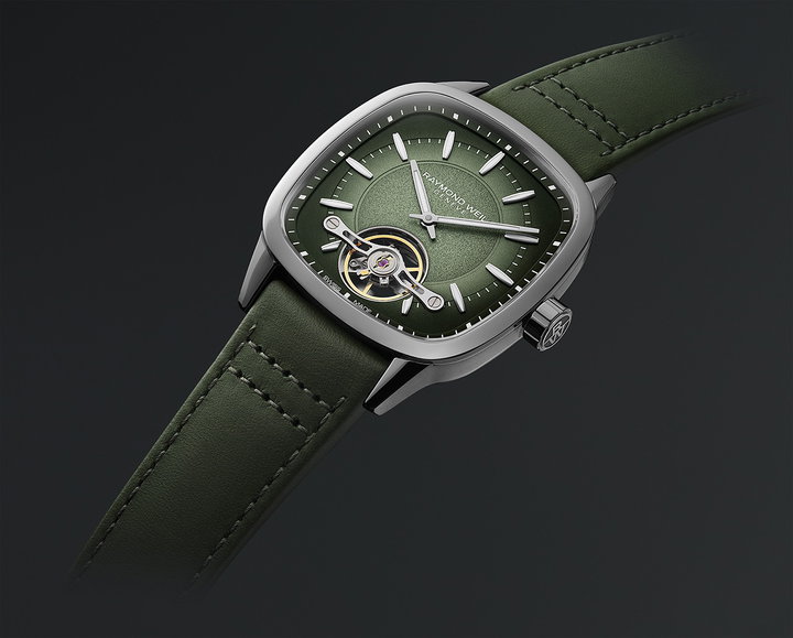 Raymond Weil Freelancer 40 Green Dial Watch | Stainless Steel