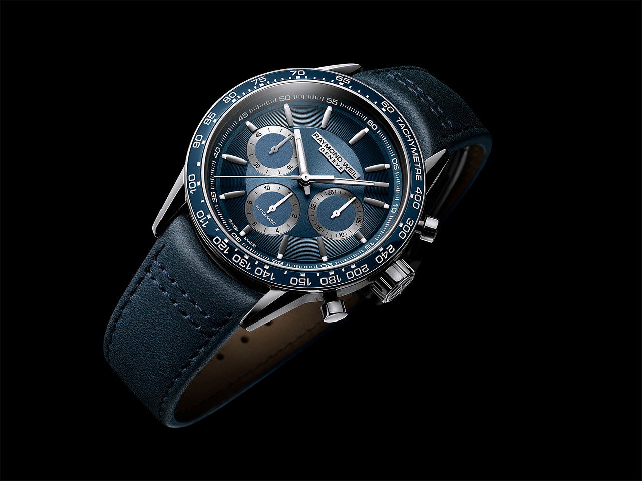 Raymond Weil Freelancer Chronograph 43MM Blue Dial Watch | Stainless Steel
