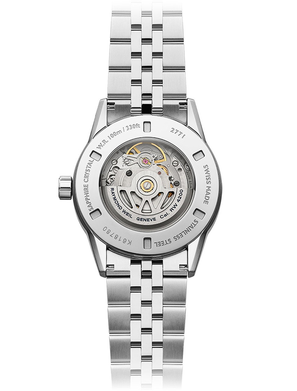 Raymond Weil Freelancer 38 Olive Green Dial Watch | Stainless Steel