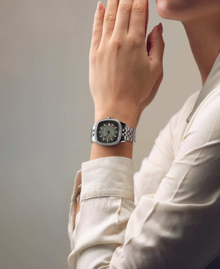 Raymond Weil Freelancer 34 Green Dial Watch | Stainless Steel