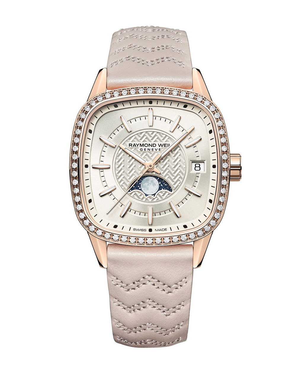 Raymond Weil Freelancer 34 Cream Dial Watch | Rose Gold-PVD