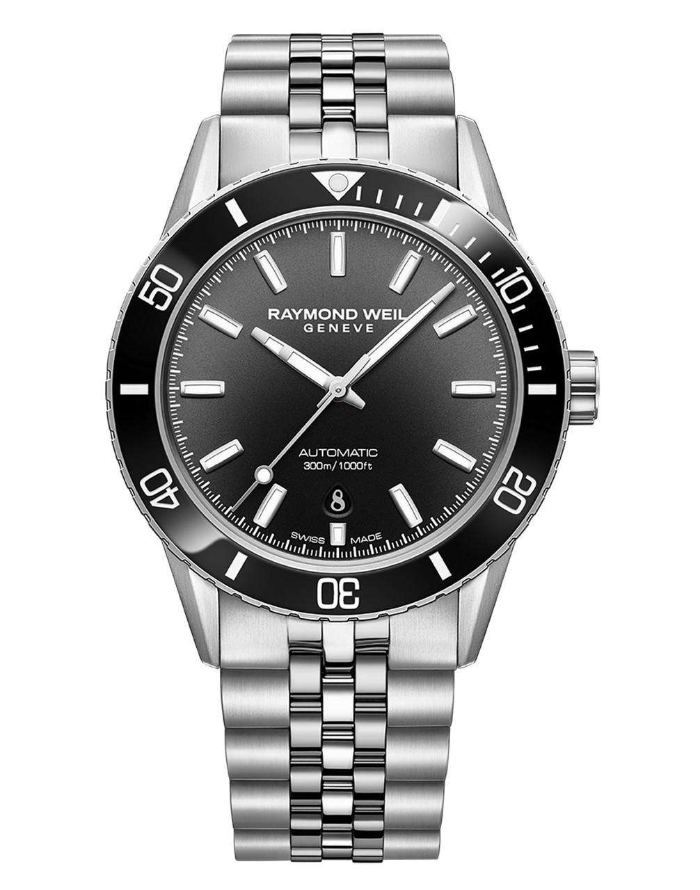 Raymond Weil Freelancer Diver 42 Black Dial Watch | Stainless Steel 0