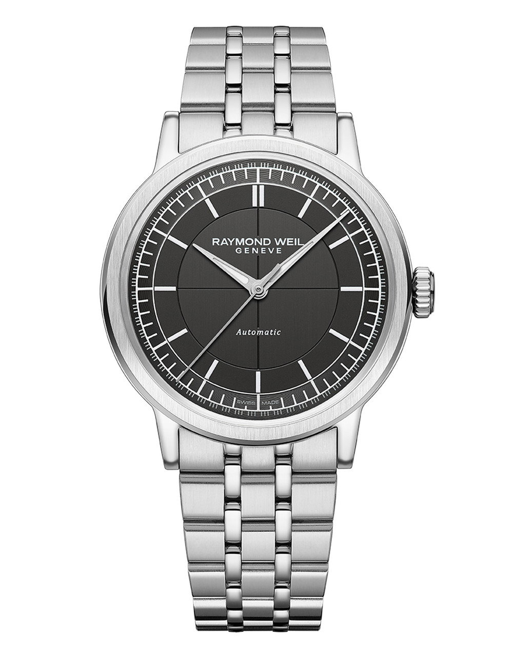 Raymond Weil Millesime 39 Black Dial Watch | Stainless Steel