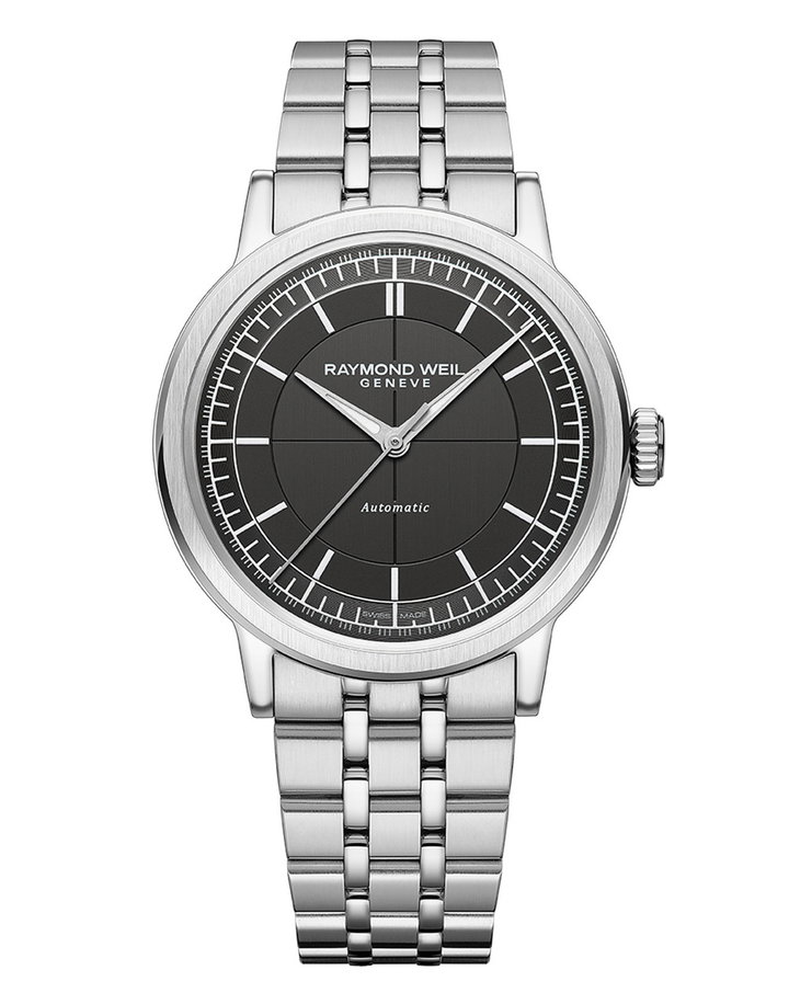 Raymond Weil Millesime 39 Black Dial Watch | Stainless Steel