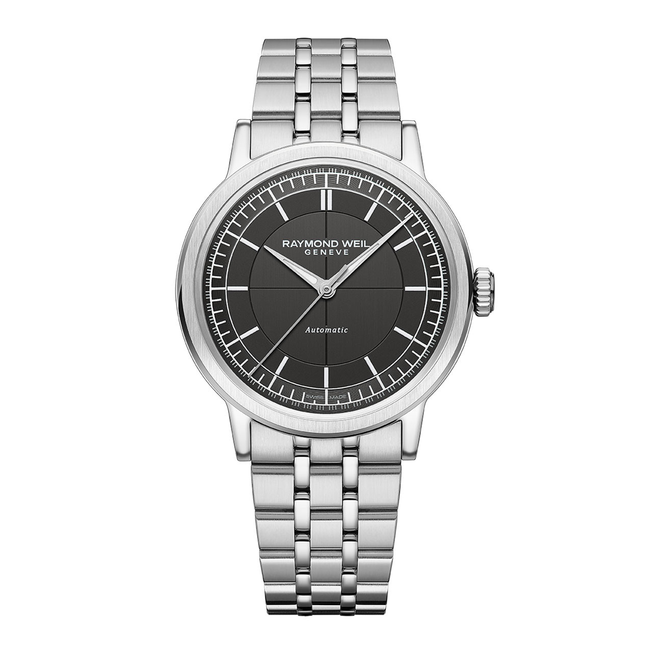Raymond Weil Millesime 39 Black Dial Watch | Stainless Steel