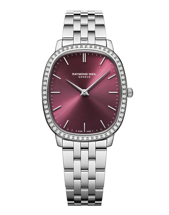 Raymond Weil Toccata Heritage 36 Red Dial Watch | Stainless Steel