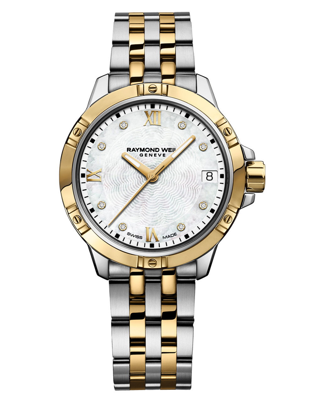 Raymond Weil Tango 30 Mother of Pearl Dial Watch | Stainless Steel & Yellow Gold-PVD