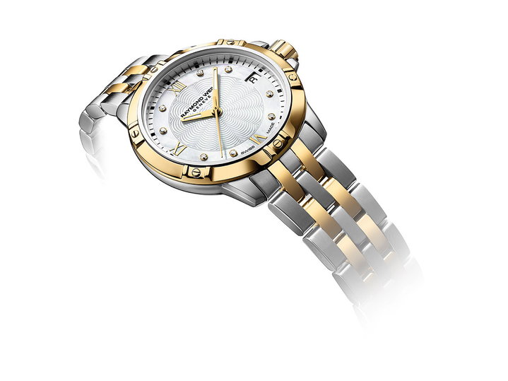 Raymond Weil Tango 30 Mother of Pearl Dial Watch | Stainless Steel & Yellow Gold-PVD