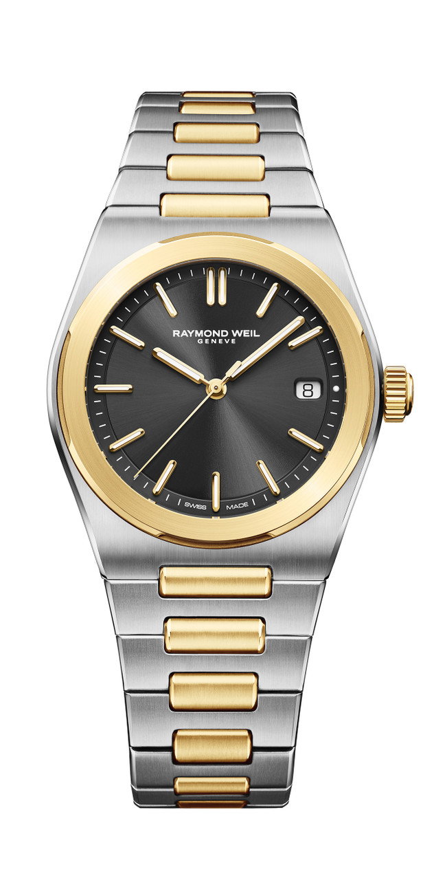 Raymond Weil A.R.T. 38 Graphite Dial Watch | Stainless Steel & Yellow Gold-PVD