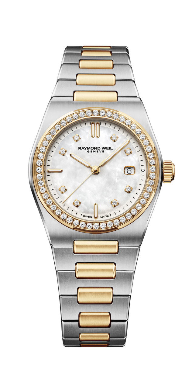 Raymond Weil A.R.T. 30 Mother of Pearl Dial Watch | Stainless Steel & Yellow Gold-PVD 0