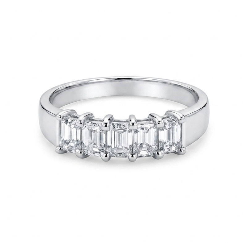 Emerald Cut Diamond Wedding Band (1.04tw) 0