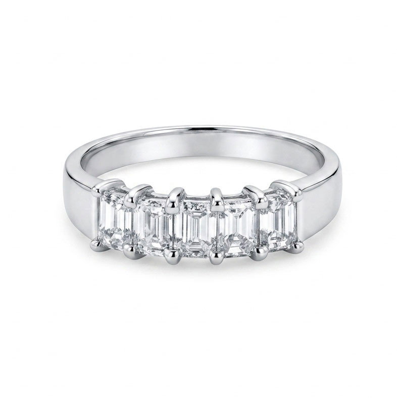 Emerald Cut Diamond Wedding Band (1.04tw)