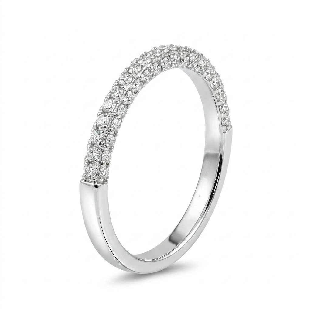 Three Sided Diamond Wedding Band (0.45tw)