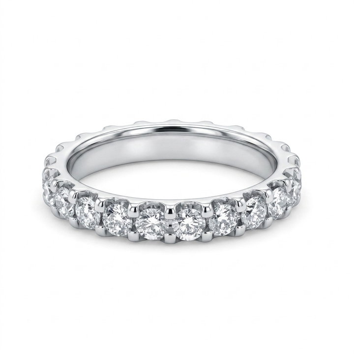 Diamond Eternity Wedding Band (1.65tw) In Solid 14K White Gold