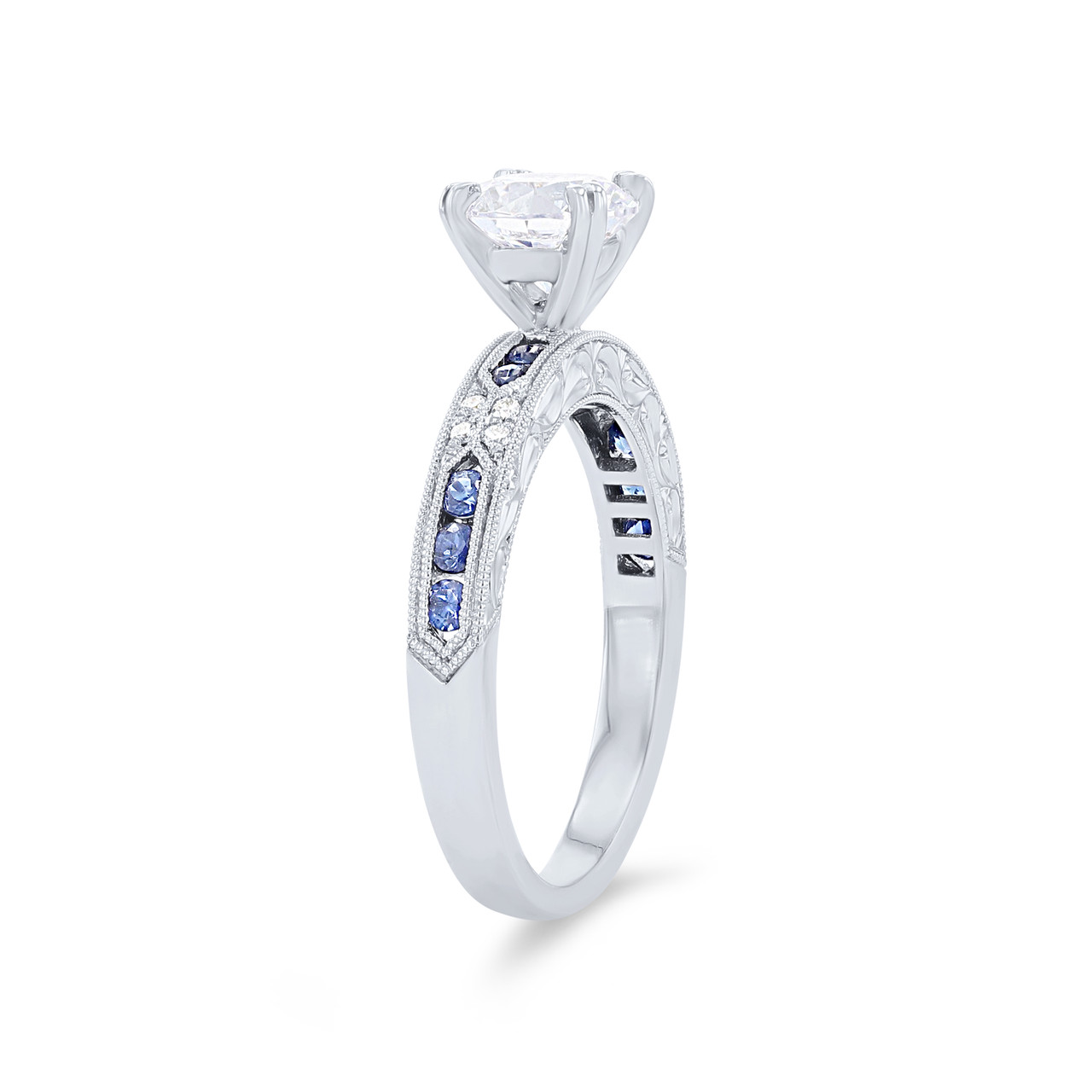 Kirk Kara Charlotte Sapphire and Diamond Engagement Setting 1