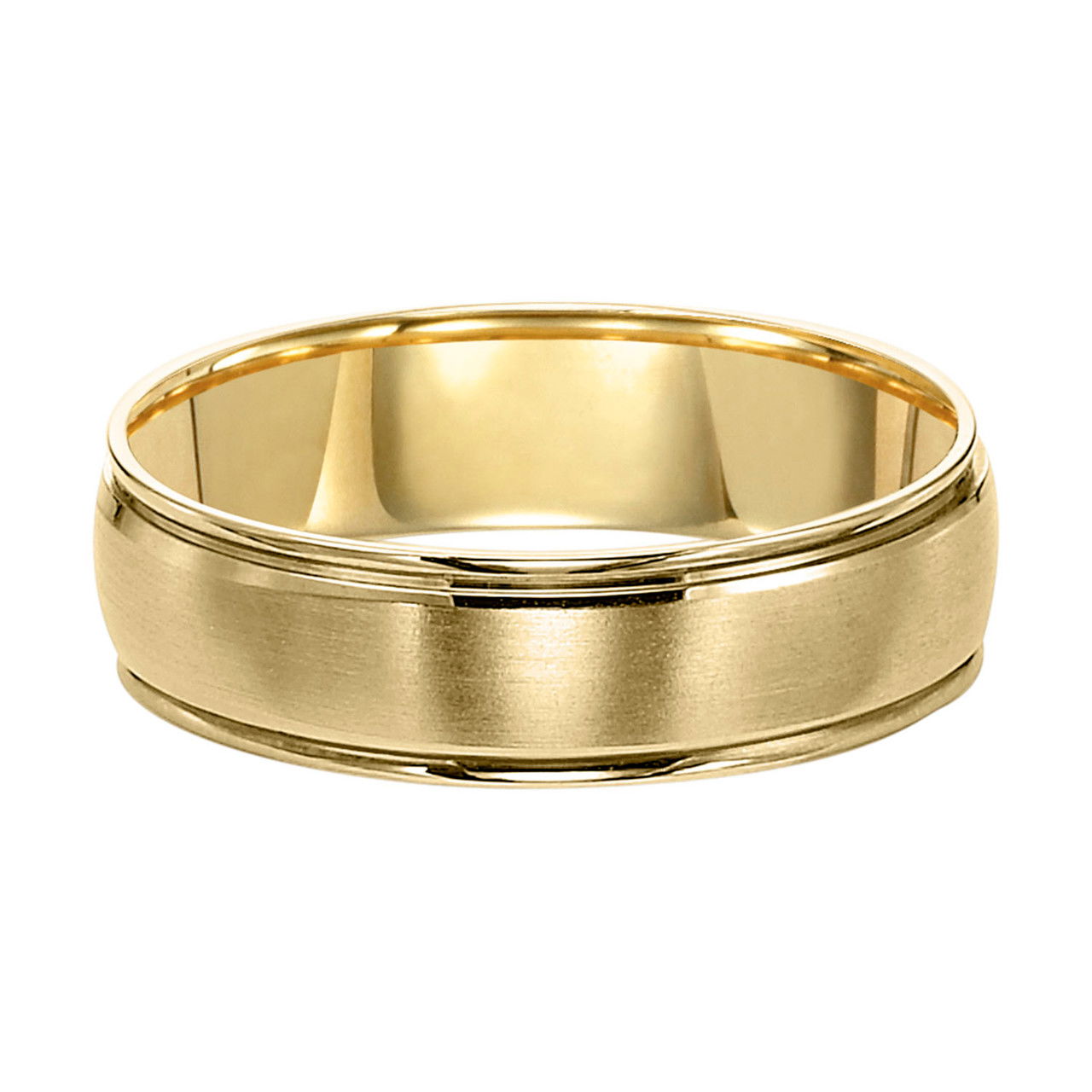 Matte Polished Edge Wedding Band