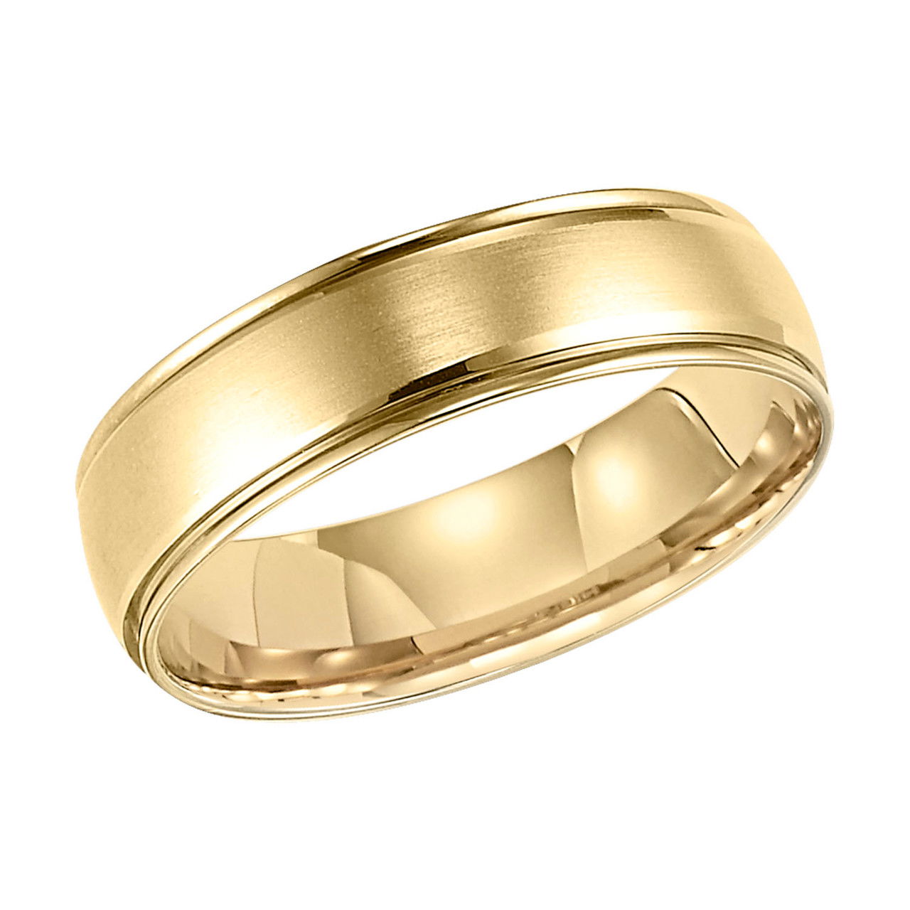 Matte Polished Edge Wedding Band