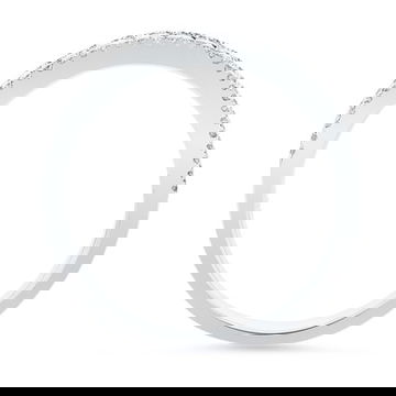 Three Row Diamond Border Wedding Band