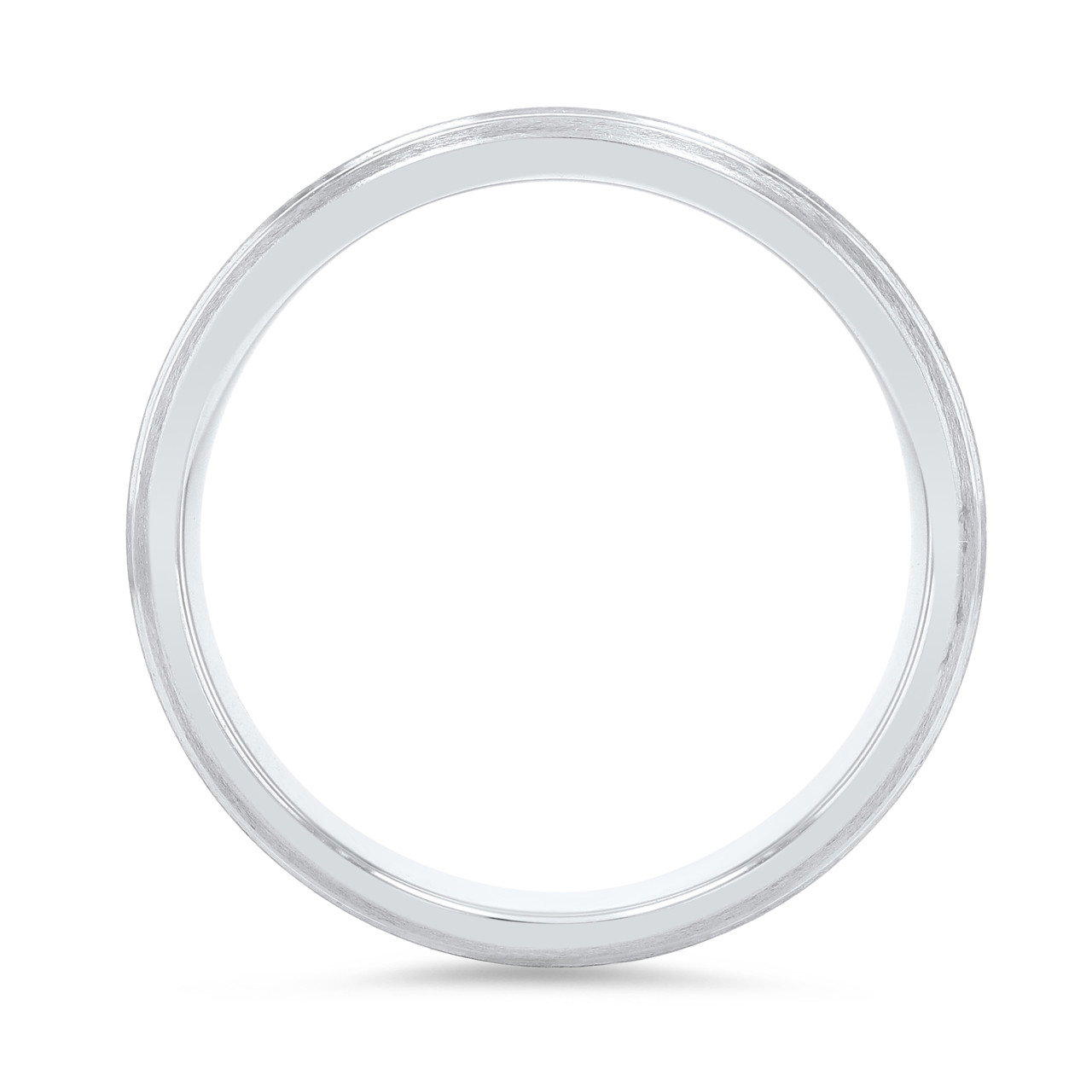 Matte Polished Line 6mm Wedding Band