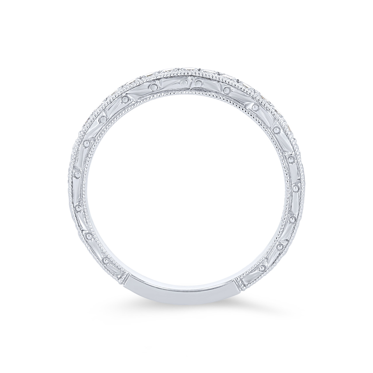 Kirk Kara Stella Engraved Diamond Wedding Band 2