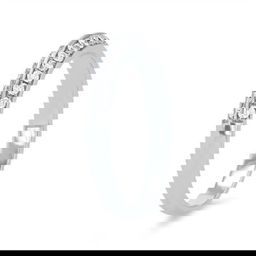 Two Row Knife Edge Diamond Wedding Band