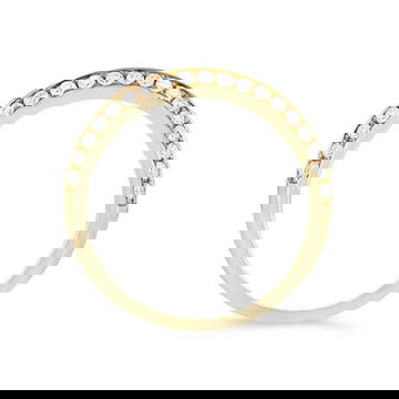 Two Row Knife Edge Diamond Wedding Band