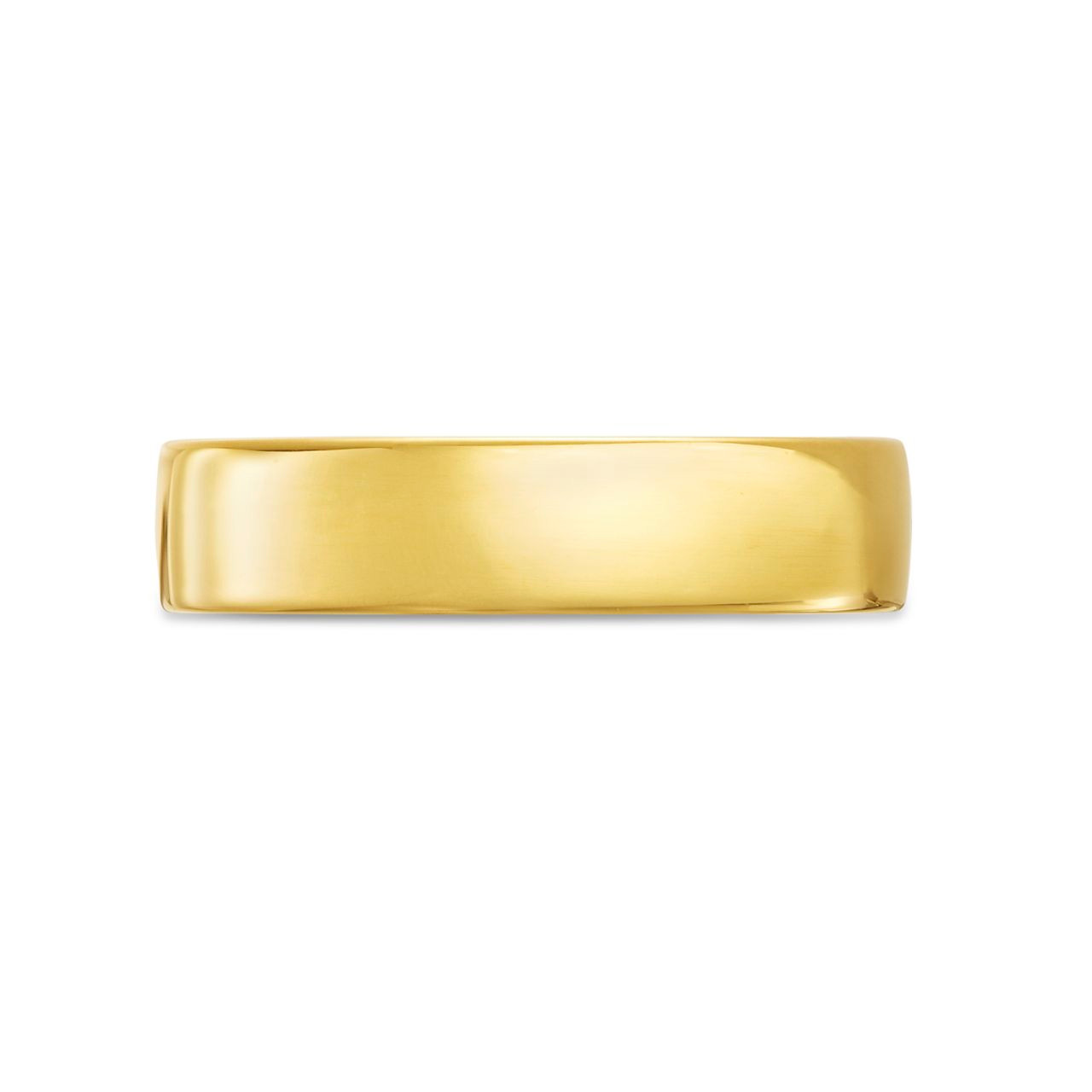 Flat Polished 5mm Wedding Band 0