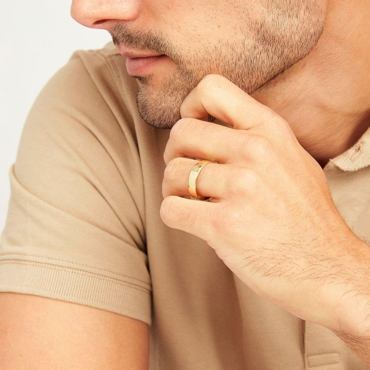 Yellow Gold 14K Flat Polished 5mm Wedding Band