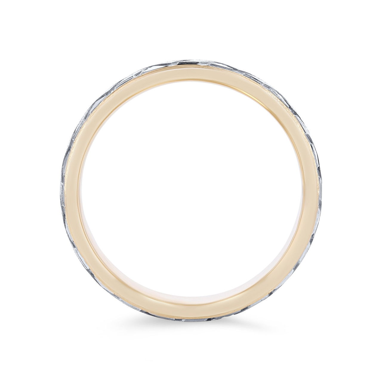 Geometric Milgrain 7mm Wedding Band
