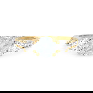 Three Stone Round Diamond Channel Engagement Setting