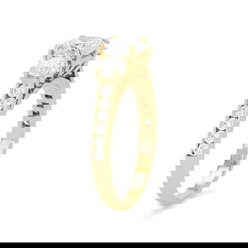 Three Stone Round Diamond Channel Engagement Setting