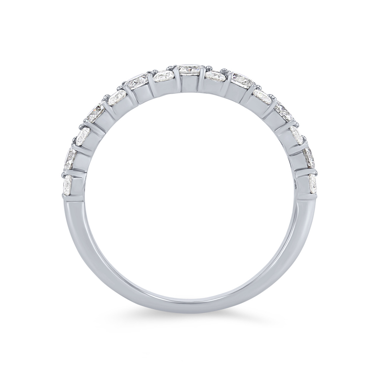 Alternating Diamond Wedding Band