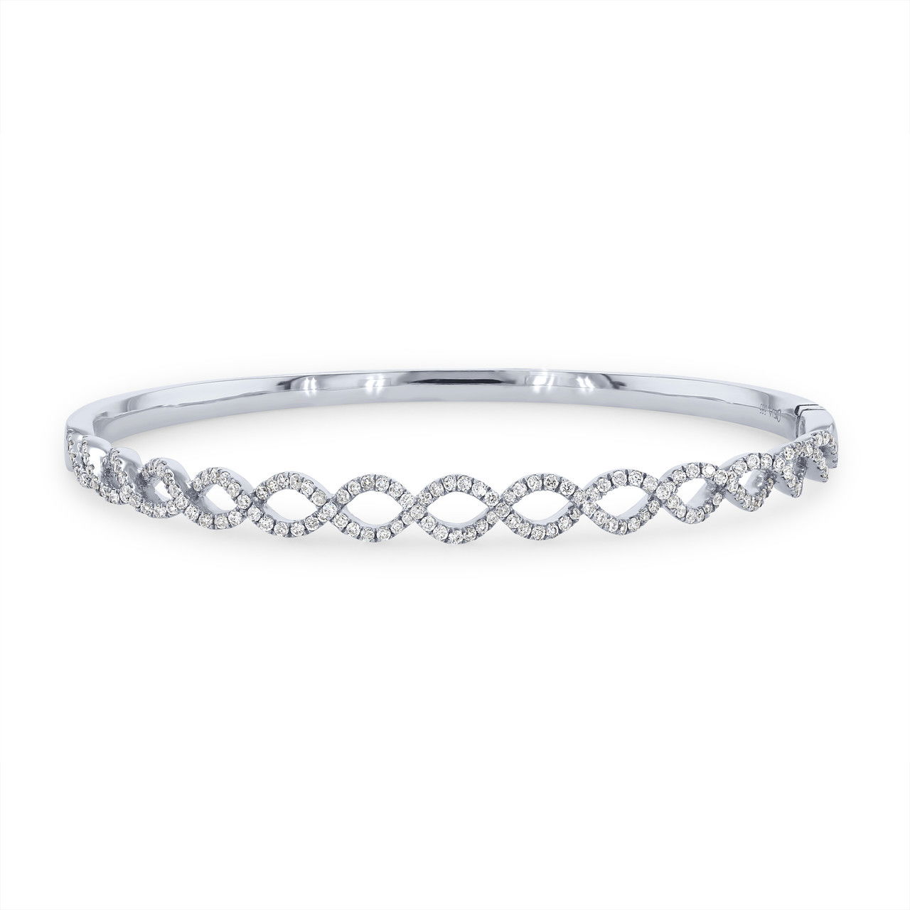 Twist Diamond Bangle Bracelet
